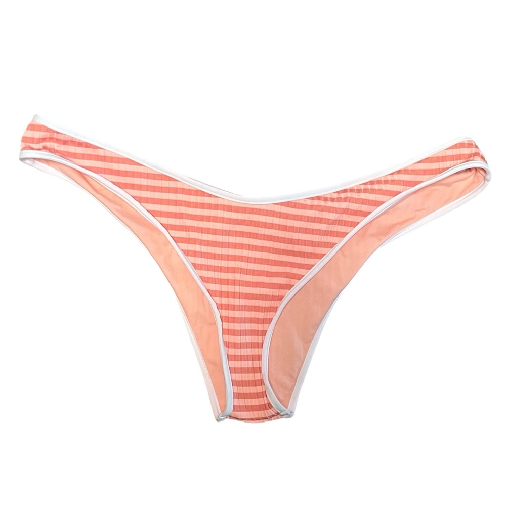 Rip Curl Coral Orange White Stripes Swim Bottom Size XXL NWT